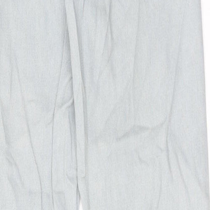 Missguided Womens Blue Cotton Tapered Jeans Size 8 Regular Zip