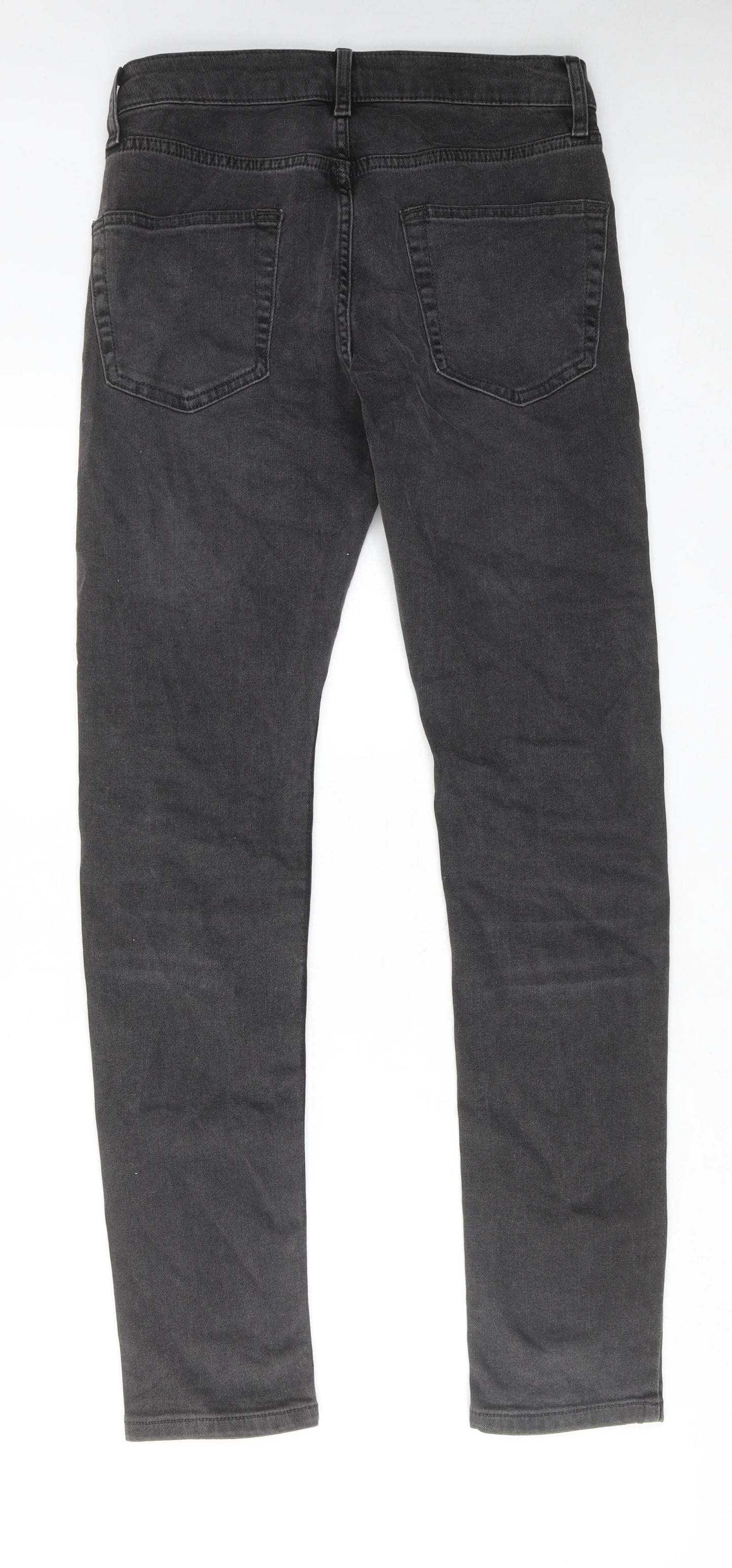 Mens UK Size 28 in Topman Regular Fit Skinny Grey Jeans