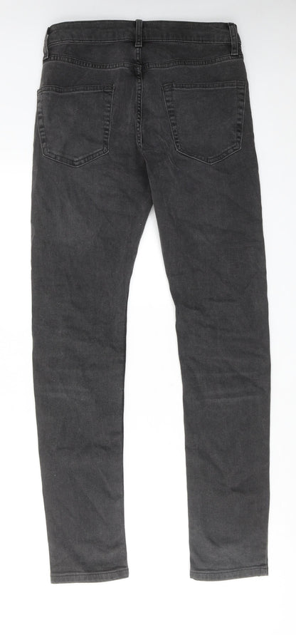 Mens UK Size 28 in Topman Regular Fit Skinny Grey Jeans