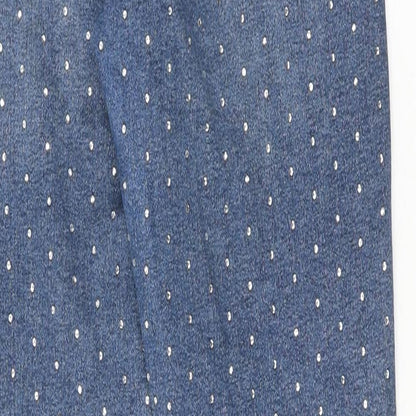 Topshop Womens Blue Cotton Skinny Jeans Size 30 in L30 in Regular Zip