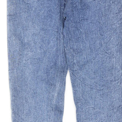 Pep&Co Girls Blue Cotton Skinny Jeans Size 11-12 Years Regular Zip