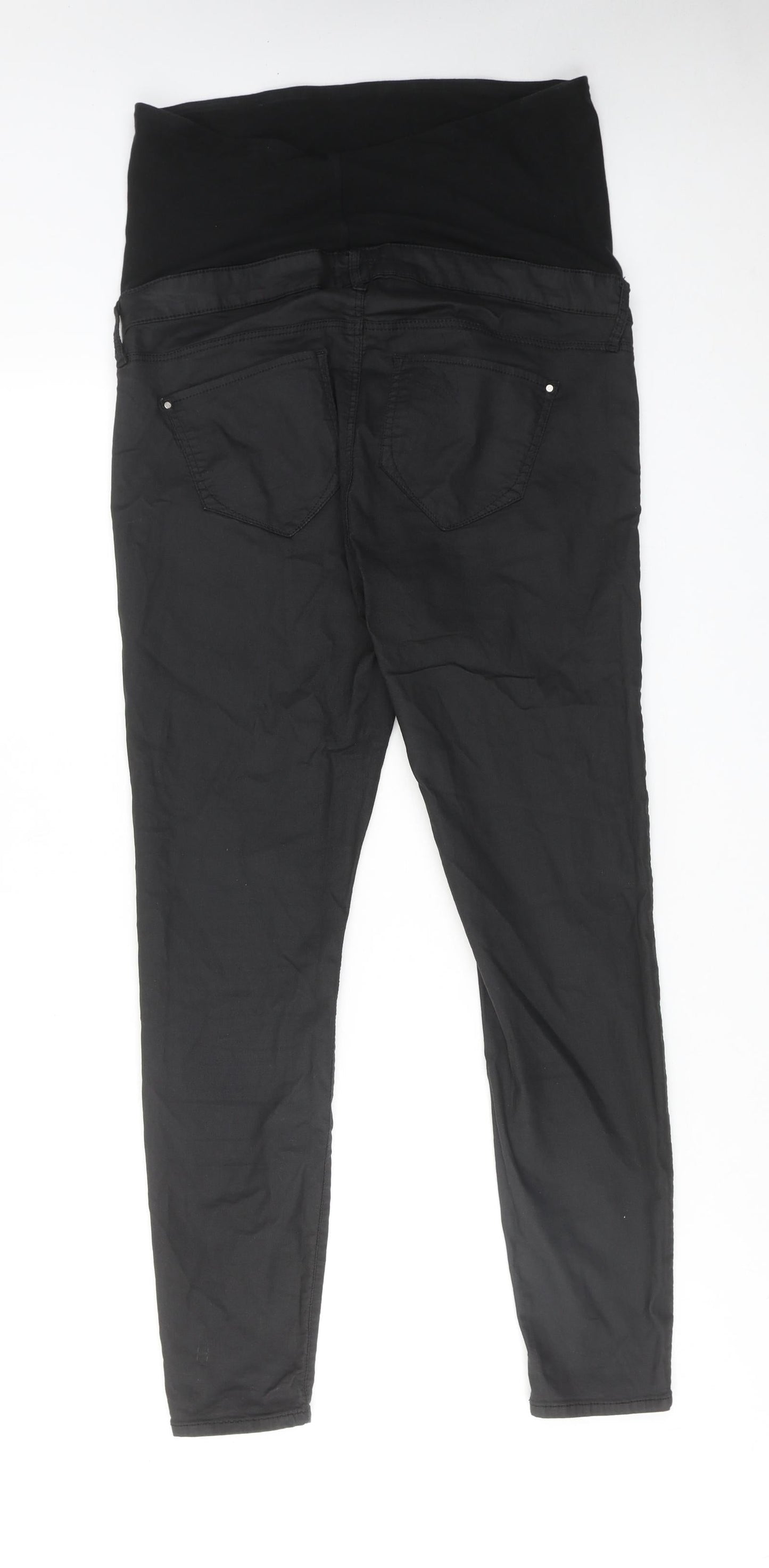 River Island Womens Black Cotton Skinny Jeans Size 14 Regular Button