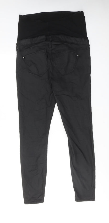 River Island Womens Black Cotton Skinny Jeans Size 14 Regular Button