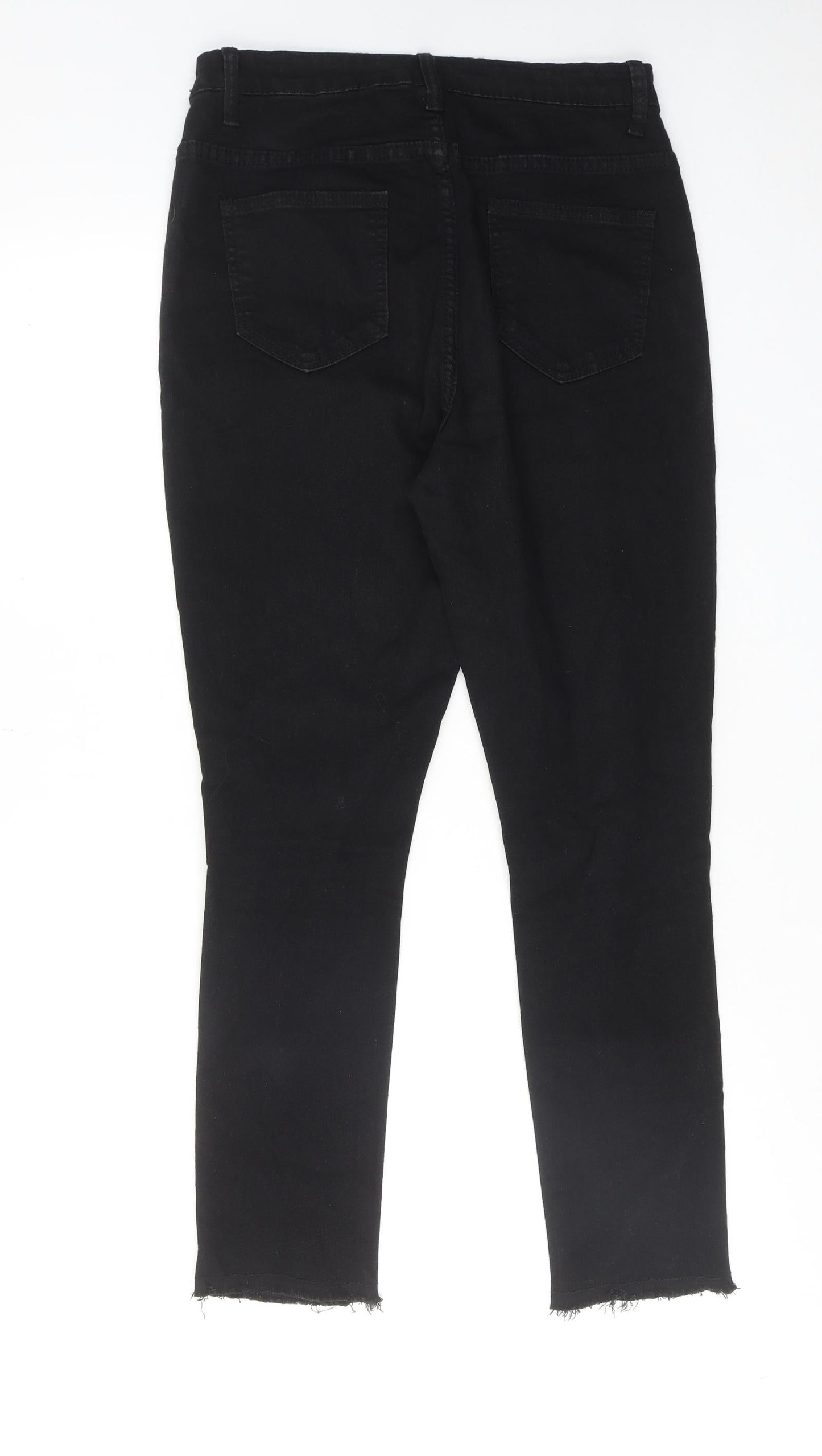 I SAW IT FIRST Womens Black Cotton Skinny Jeans Size 10 Regular Zip