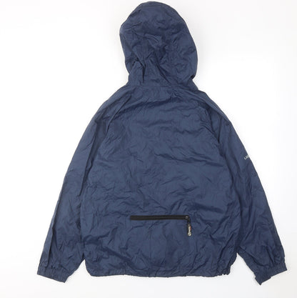 Mens UK Size S Berg Blue Windbreaker Coat