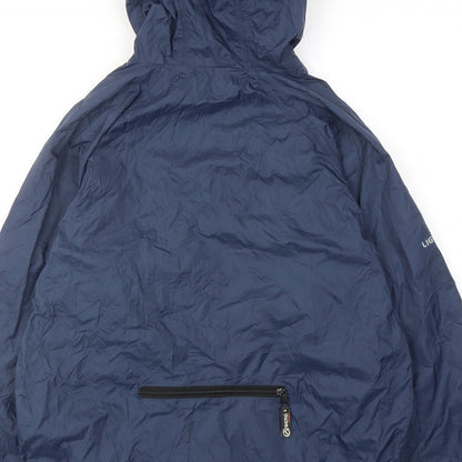 Mens UK Size S Berg Blue Windbreaker Coat