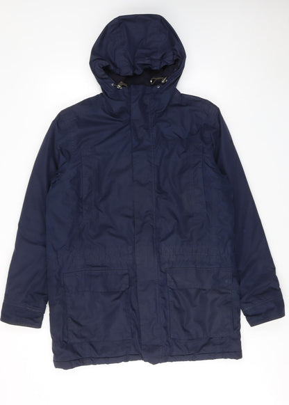 Mens UK Size M Cragho Blue Windbreaker Coat