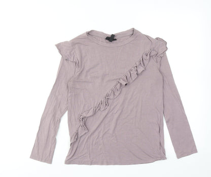 Womens UK Size 6 Topshop Purple Basic T-Shirt