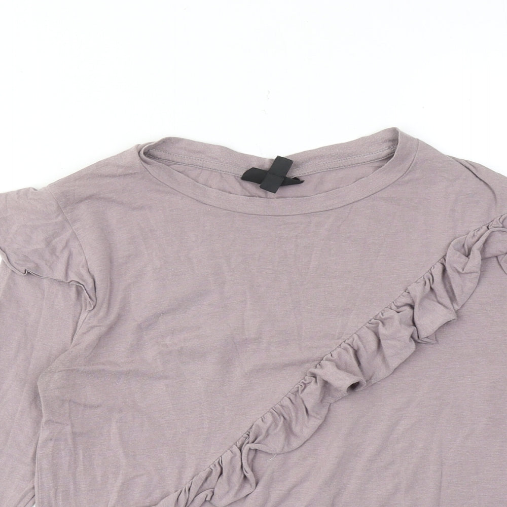 Womens UK Size 6 Topshop Purple Basic T-Shirt