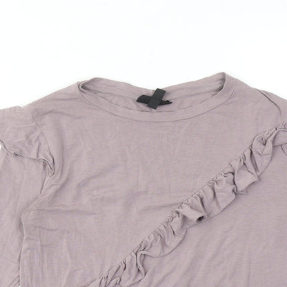 Womens UK Size 6 Topshop Purple Basic T-Shirt