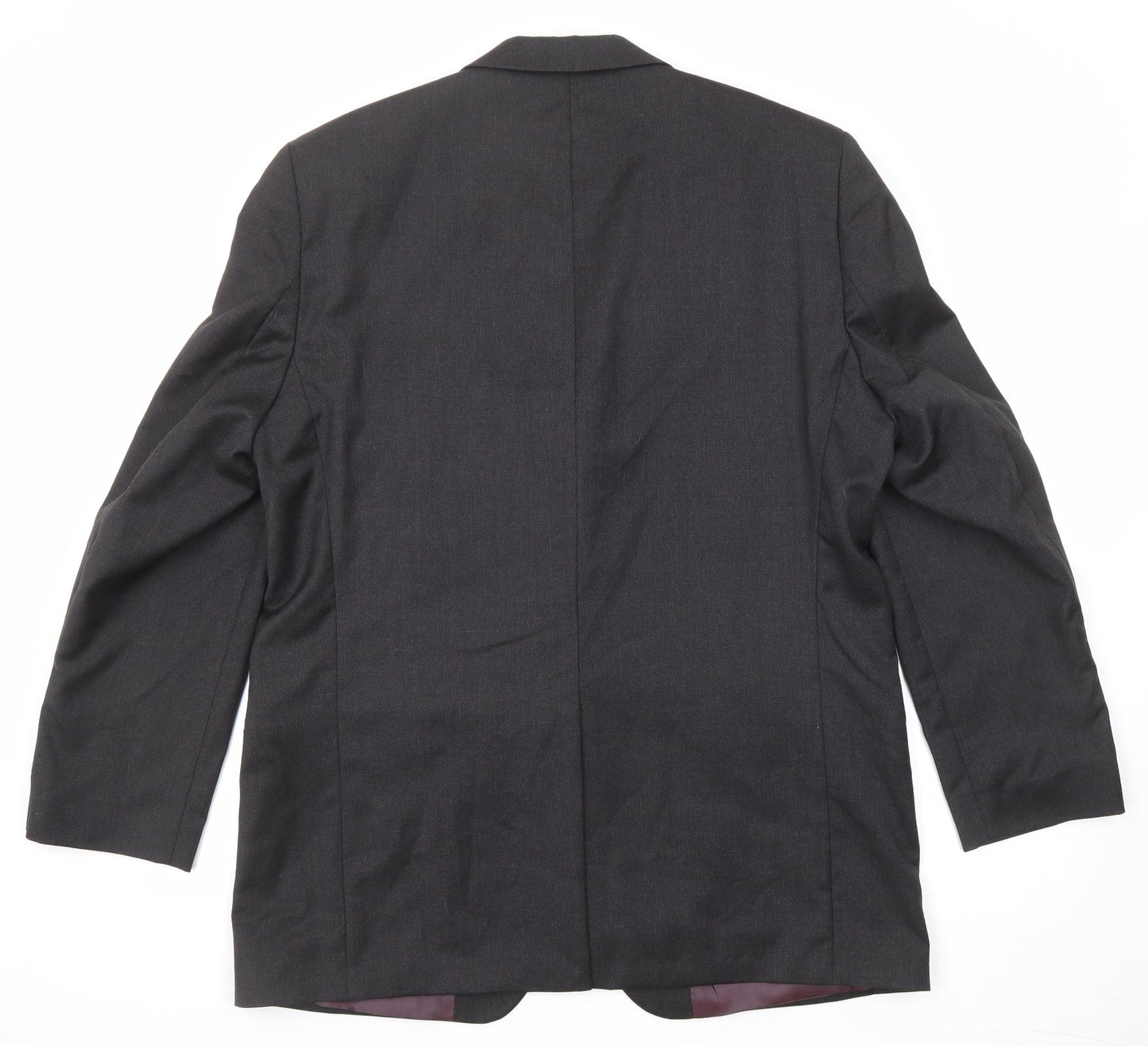 Angelico Mens Black Wool Jacket Suit Jacket Size 42 Regular