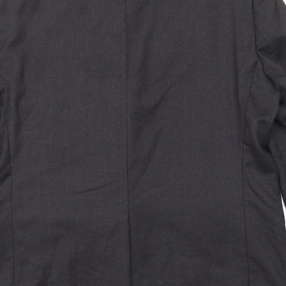 Angelico Mens Black Wool Jacket Suit Jacket Size 42 Regular