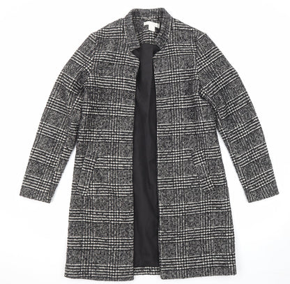 Womens UK Size 8 H&M Black Overcoat