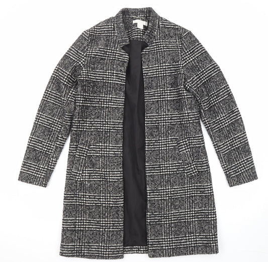 Womens UK Size 8 H&M Black Overcoat