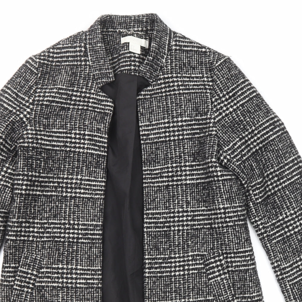 Womens UK Size 8 H&M Black Overcoat