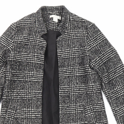 Womens UK Size 8 H&M Black Overcoat