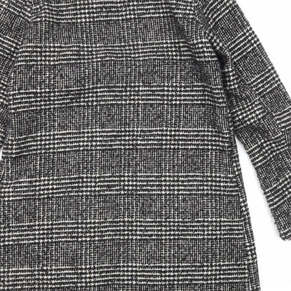 Womens UK Size 8 H&M Black Overcoat