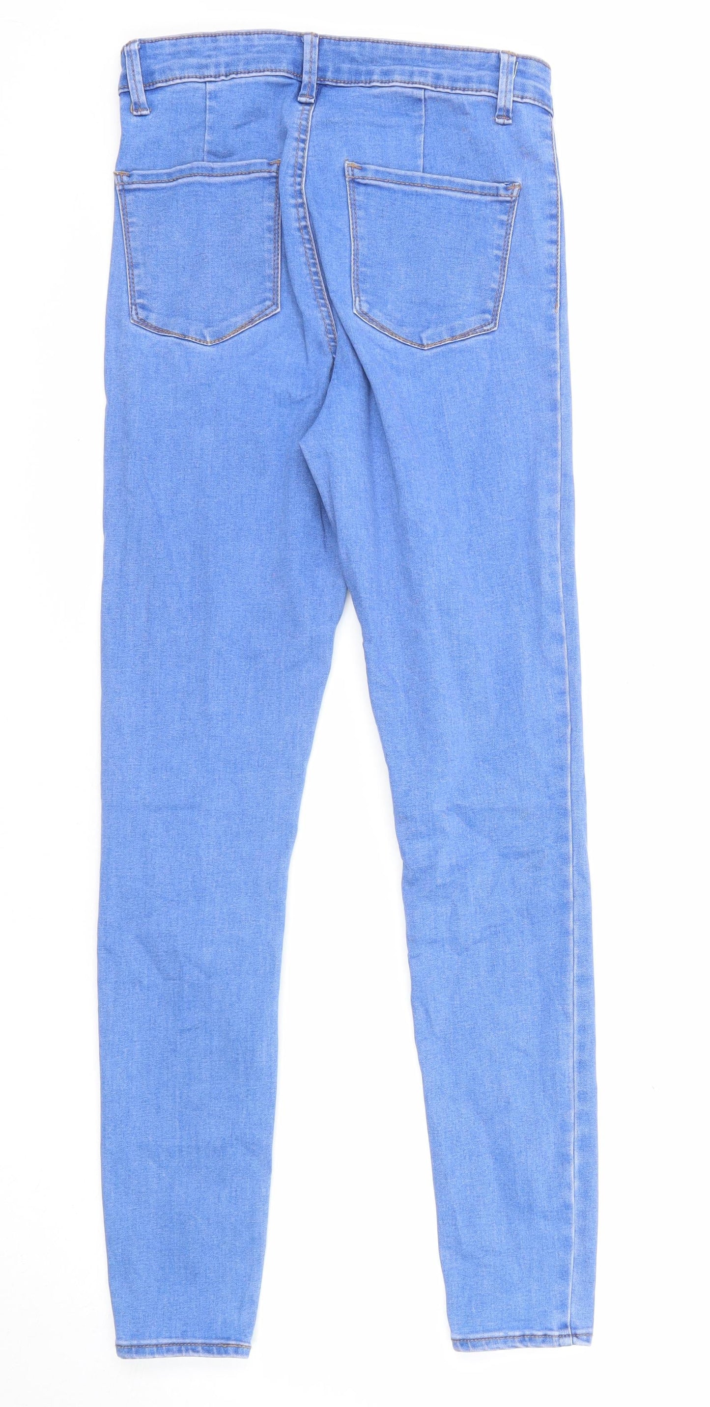 Denim & Co. Womens Blue Cotton Skinny Jeans Size 8 Regular Zip