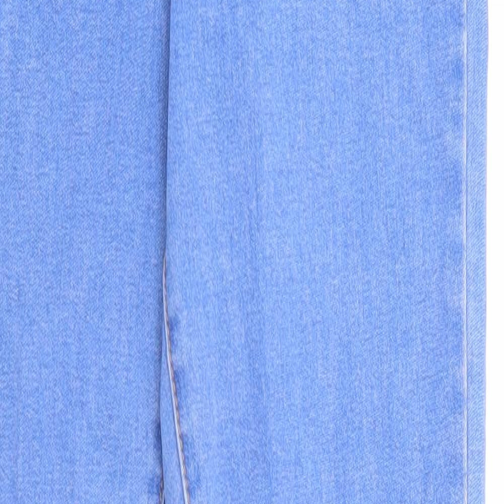 Denim & Co. Womens Blue Cotton Skinny Jeans Size 8 Regular Zip