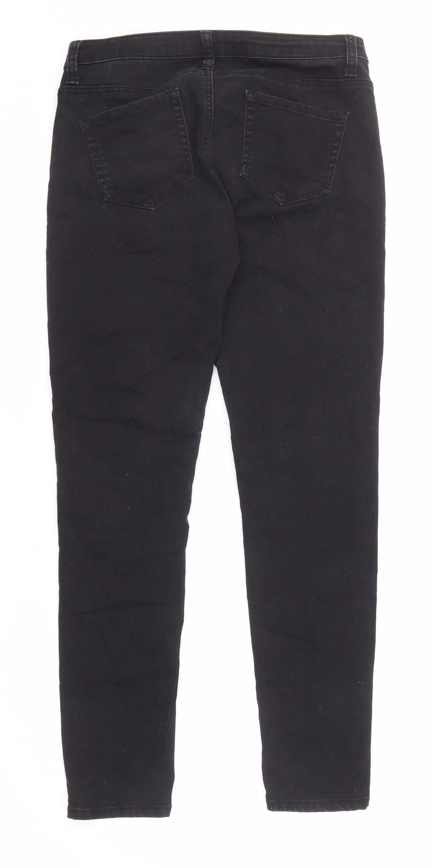 Denim & Co. Womens Black Cotton Skinny Jeans Size 10 Regular Zip