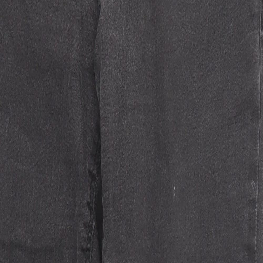Dorothy Perkins Womens Grey Cotton Skinny Jeans Size 8 Regular Zip