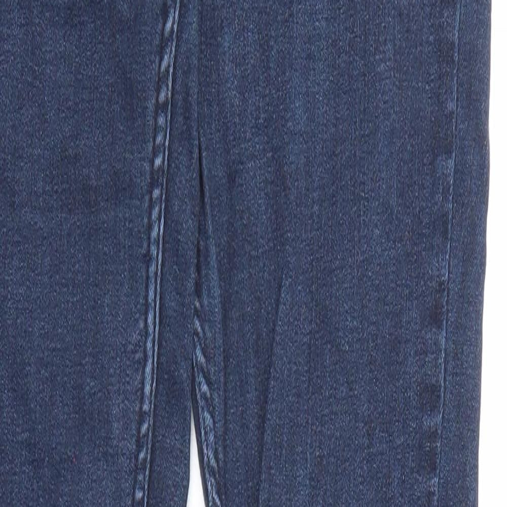 Zara Womens Blue Cotton Skinny Jeans Size 10 Regular Zip