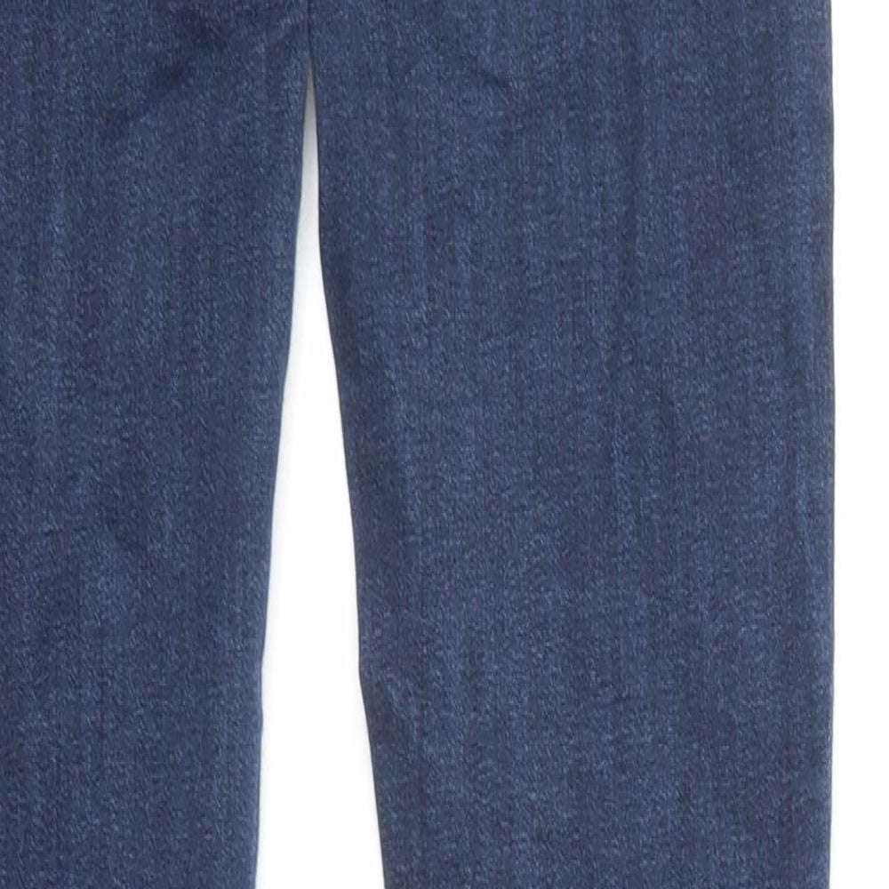 Zara Womens Blue Cotton Skinny Jeans Size 10 Regular Zip