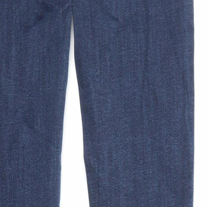 Zara Womens Blue Cotton Skinny Jeans Size 10 Regular Zip