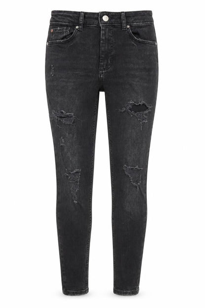 Womens UK Size 8 Denim & Co. Regular Fit Skinny Black Jeans