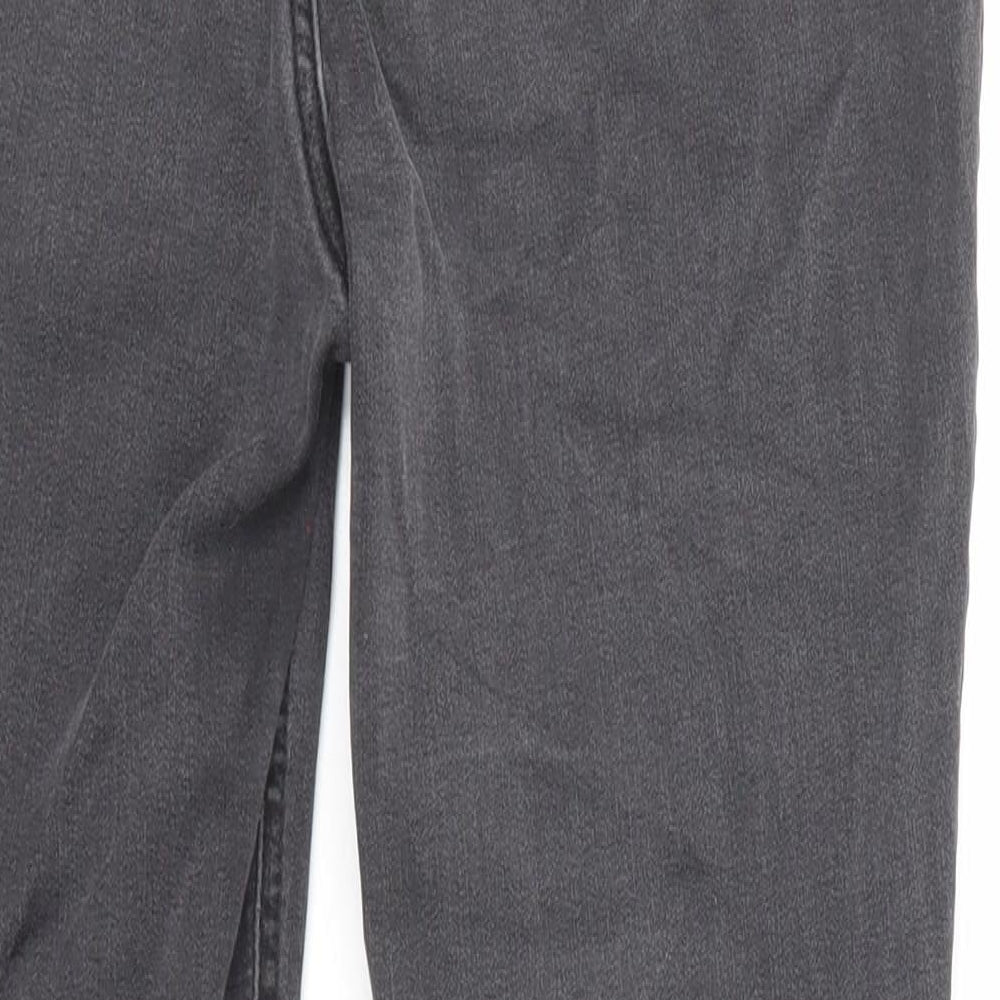 TU Womens Grey Cotton Skinny Jeans Size 12 Regular Zip