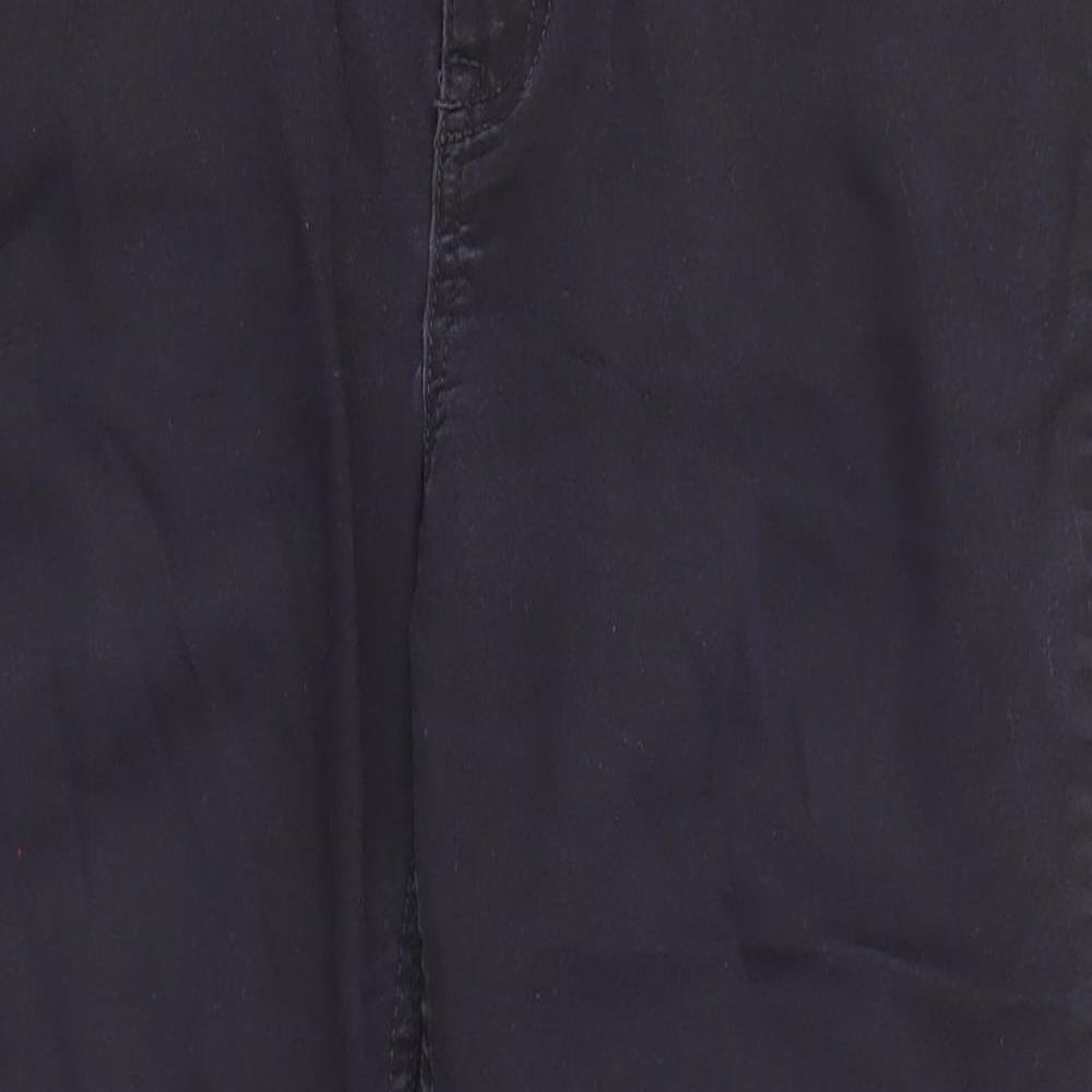 New Look Womens Black Cotton Skinny Jeans Size 12 Regular Zip