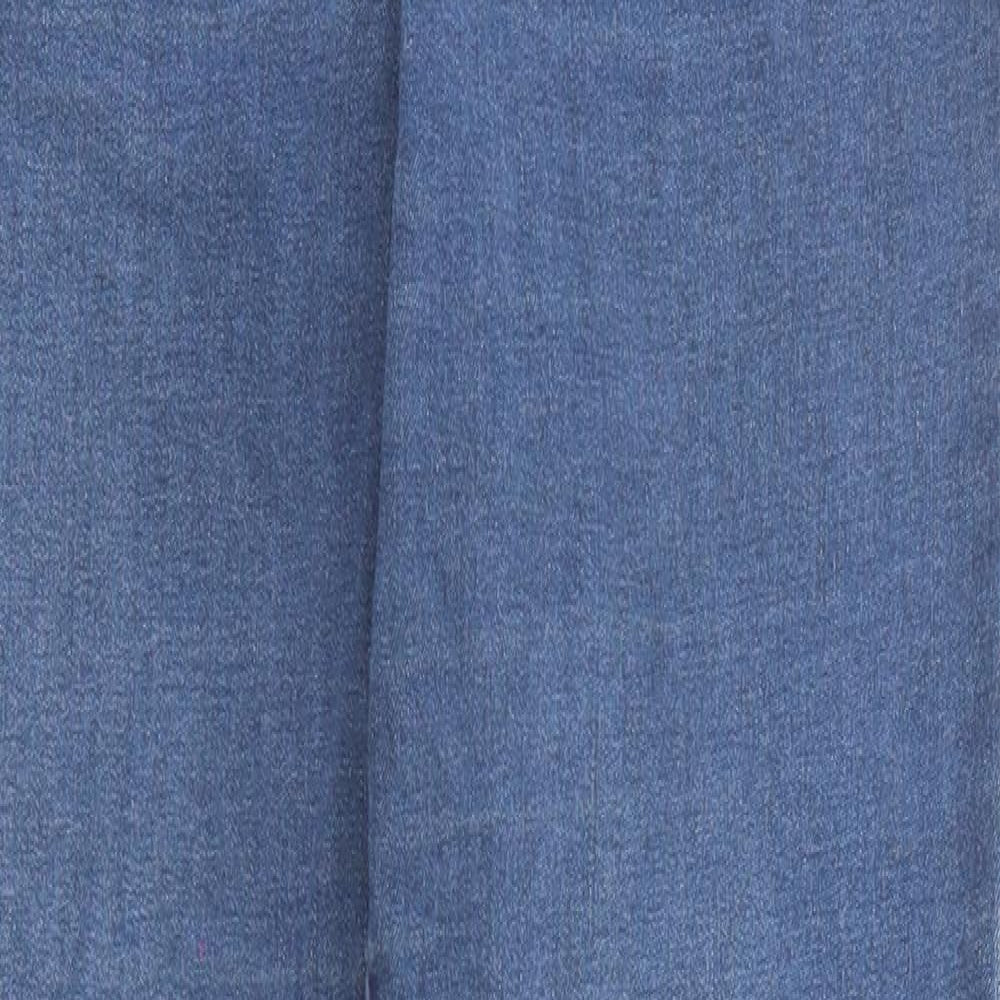 Denim & Co. Womens Blue Cotton Skinny Jeans Size 12 Regular Zip