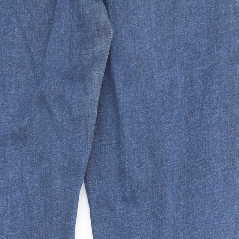 Denim & Co. Womens Blue Cotton Skinny Jeans Size 12 Regular Zip