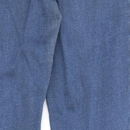 Denim & Co. Womens Blue Cotton Skinny Jeans Size 12 Regular Zip