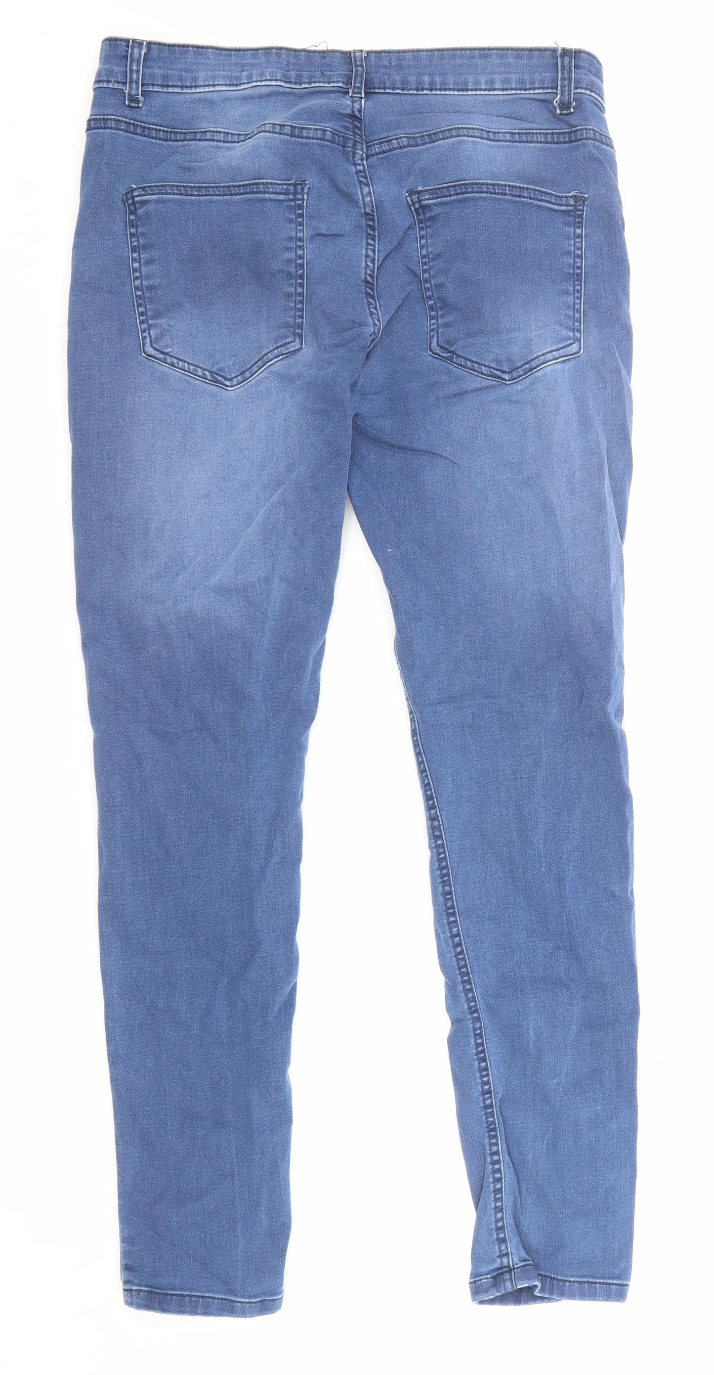 Breakout Womens Blue Cotton Skinny Jeans Size 32 in Regular Zip