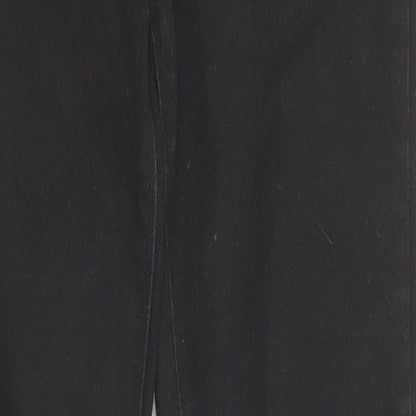 Dorothy Perkins Womens Black Cotton Skinny Jeans Size 12 Regular Zip
