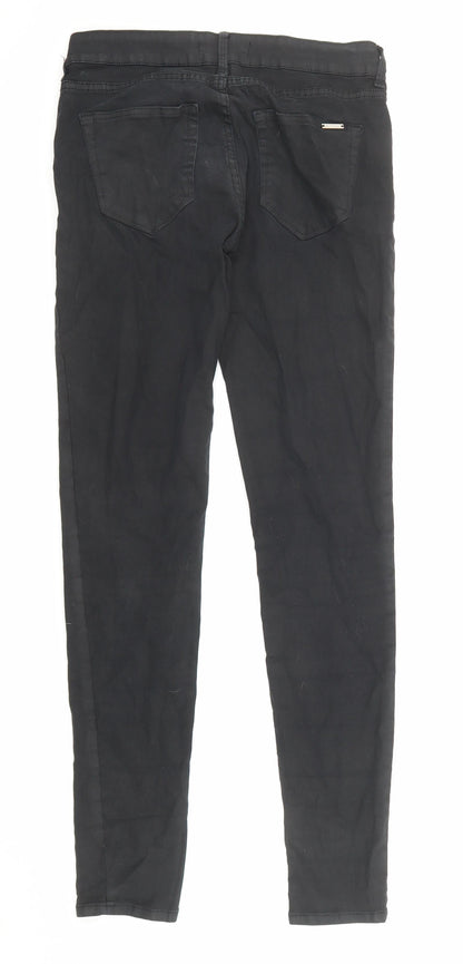 Mango Womens Black Cotton Skinny Jeans Size 10 Regular Zip