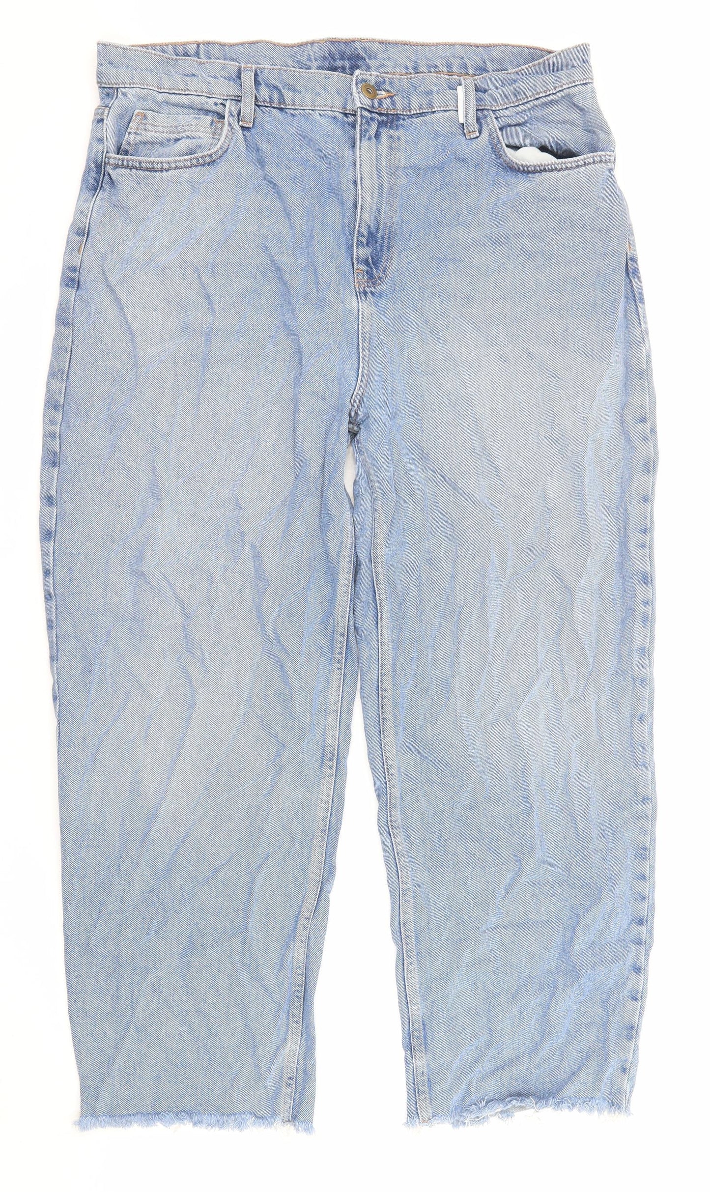 COLLUSION Womens Blue Cotton Tapered Jeans Size 38 in L30 in Regular Zip