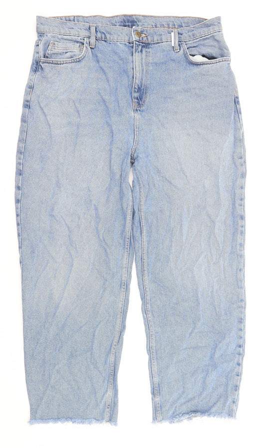 COLLUSION Womens Blue Cotton Tapered Jeans Size 38 in L30 in Regular Zip