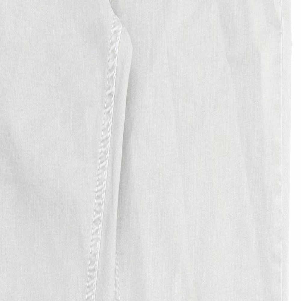 Mango Womens Grey Cotton Skinny Jeans Size 10 Regular Zip