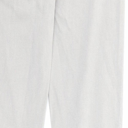 Mango Womens Grey Cotton Skinny Jeans Size 10 Regular Zip