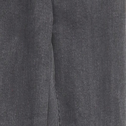 Topshop Womens Grey Cotton Skinny Jeans Size 25 in Regular Zip