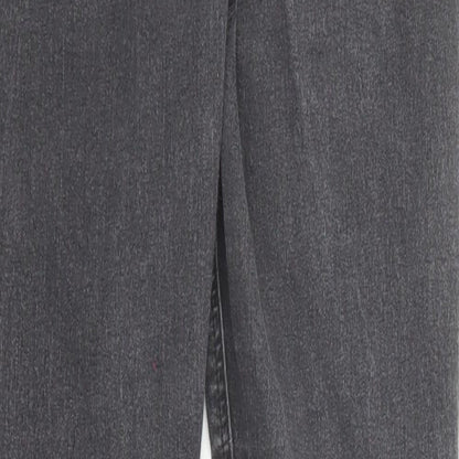 Topshop Womens Grey Cotton Skinny Jeans Size 25 in Regular Zip
