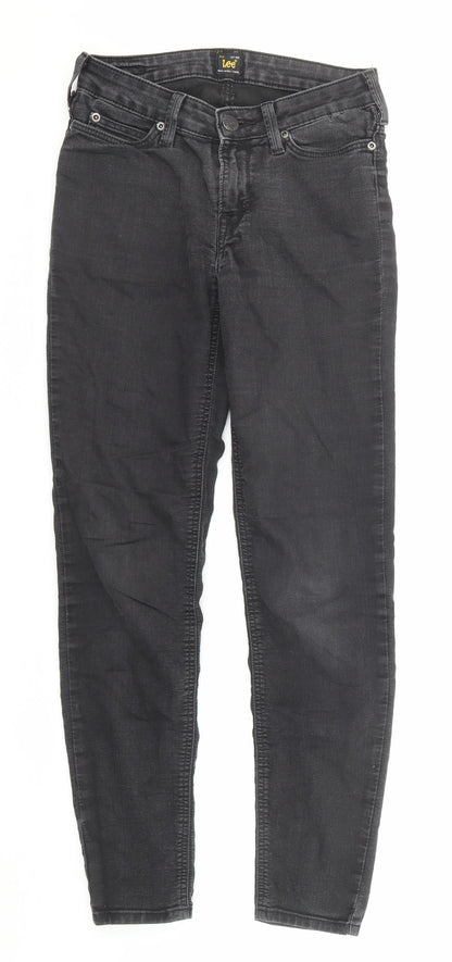 Lee Womens Black Cotton Skinny Jeans Size 25 in Regular Zip