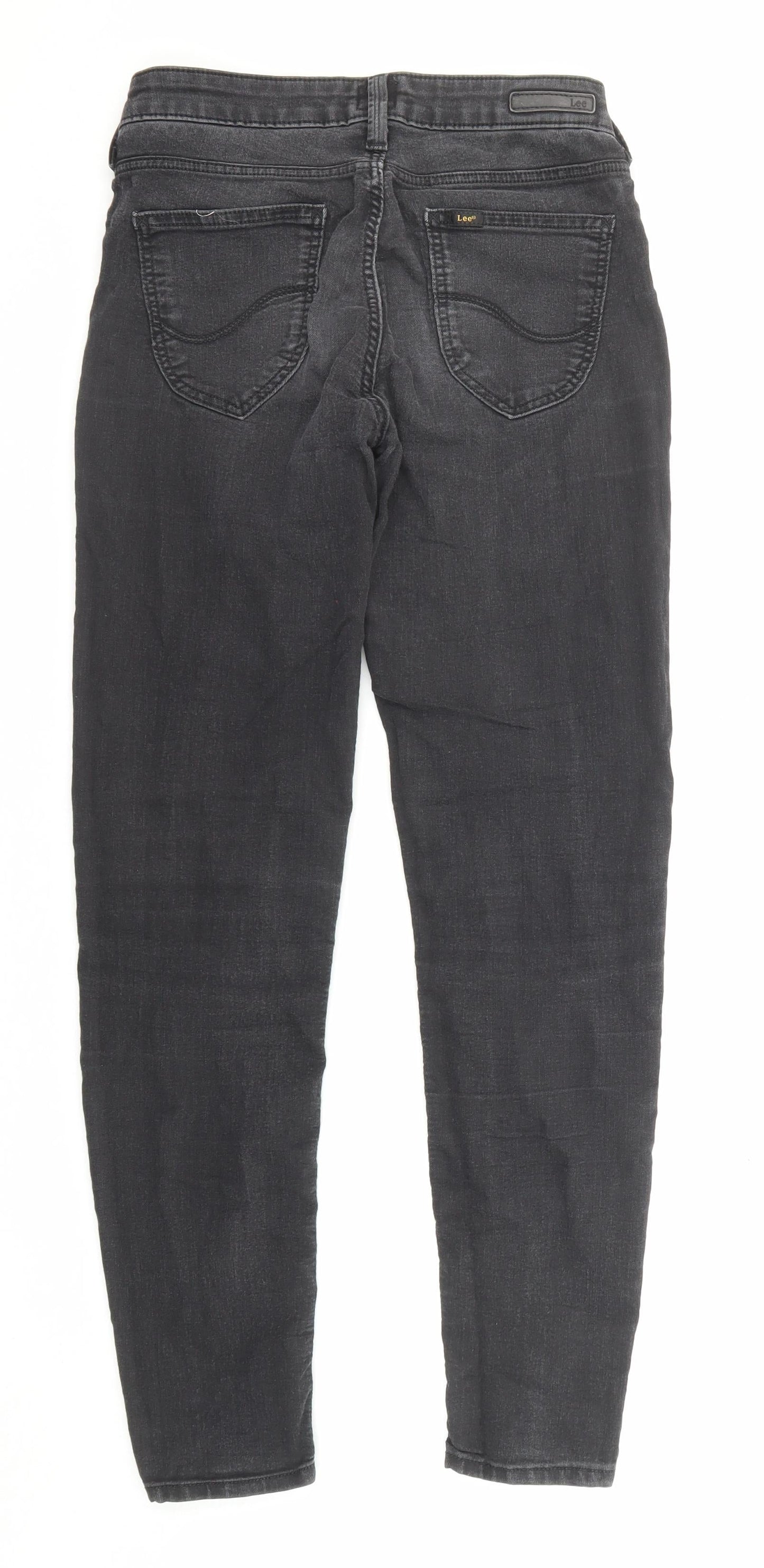 Lee Womens Black Cotton Skinny Jeans Size 25 in Regular Zip