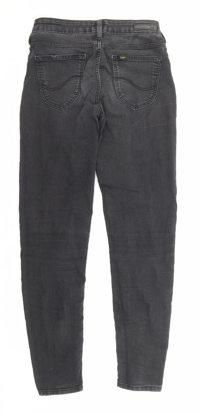 Lee Womens Black Cotton Skinny Jeans Size 25 in Regular Zip