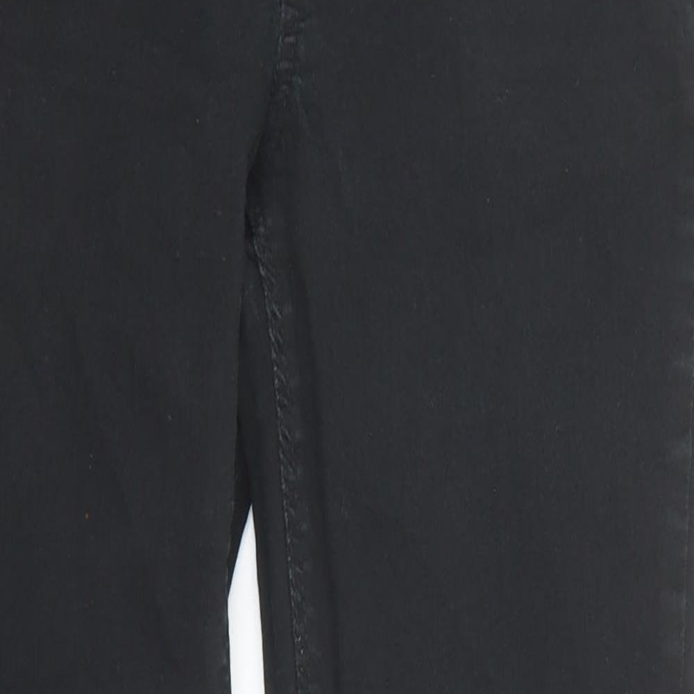 New Look Womens Black Cotton Skinny Jeans Size 10 Regular Zip