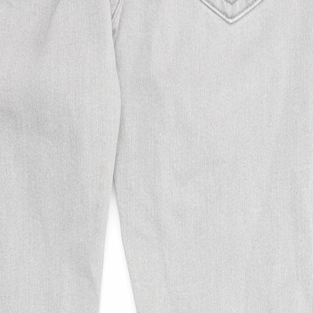 H&M Girls Grey Cotton Skinny Jeans Size 10-11 Years Regular Zip