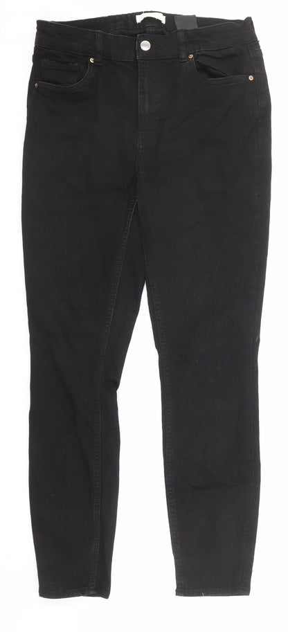 Womens UK Size 28 in H&M Regular Fit Skinny Black Jeans