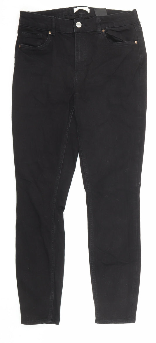 Womens UK Size 28 in H&M Regular Fit Skinny Black Jeans
